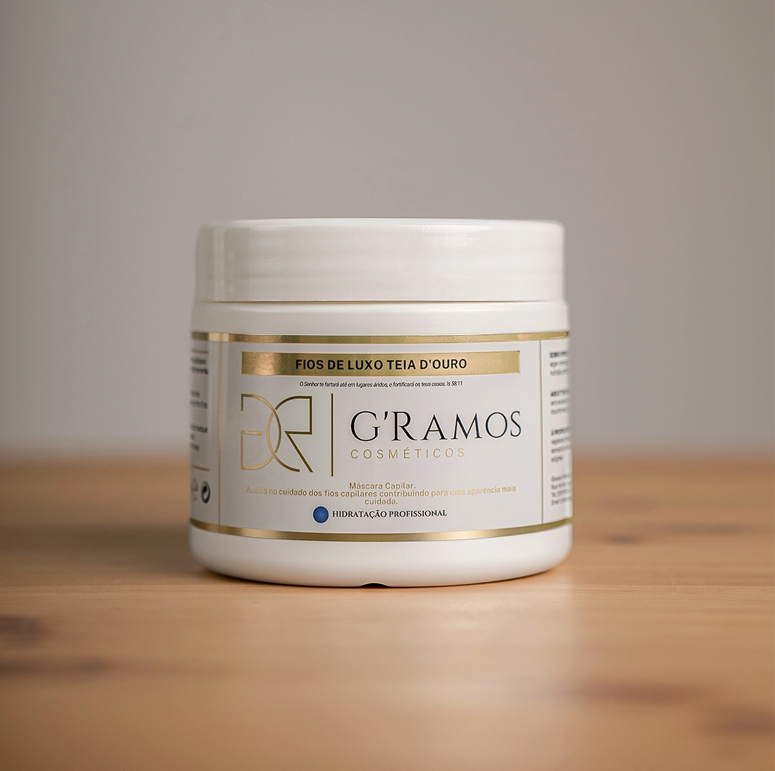 FIOS DE LUXO TEIA D'OURO Máscara Capilar Hidratação Profissional 500ml | 445 G